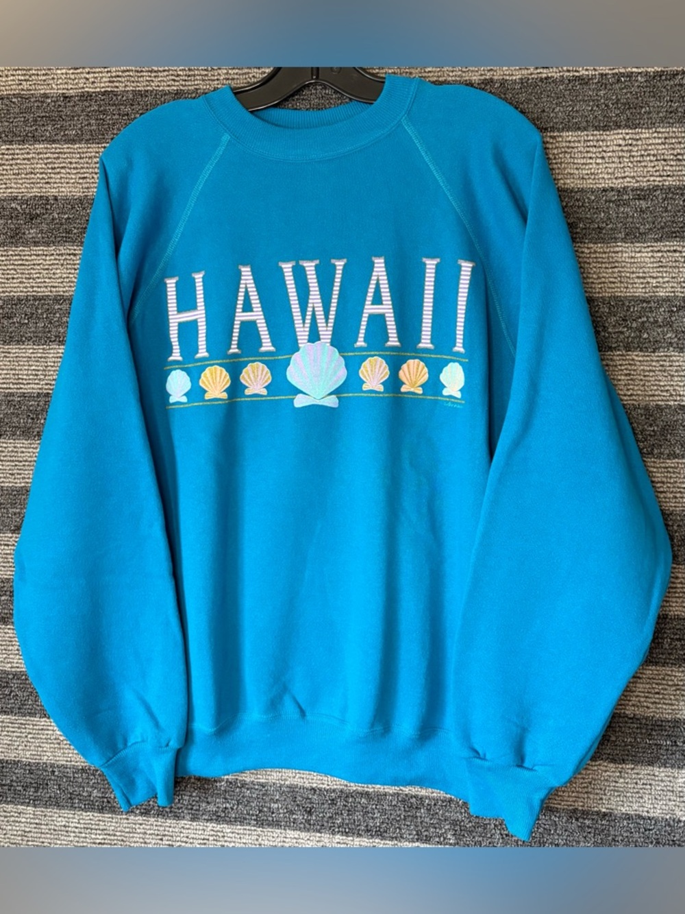 Hanes Blue "Hawaii" Shell Graphic Sweatshirt